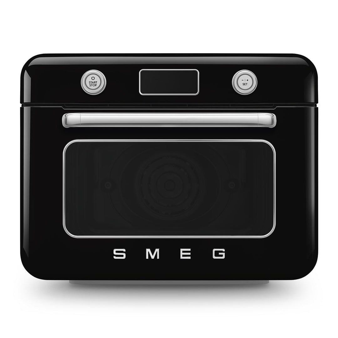 SMEG Fristående kombinationsångugn Svart, Högblank - 50's Style