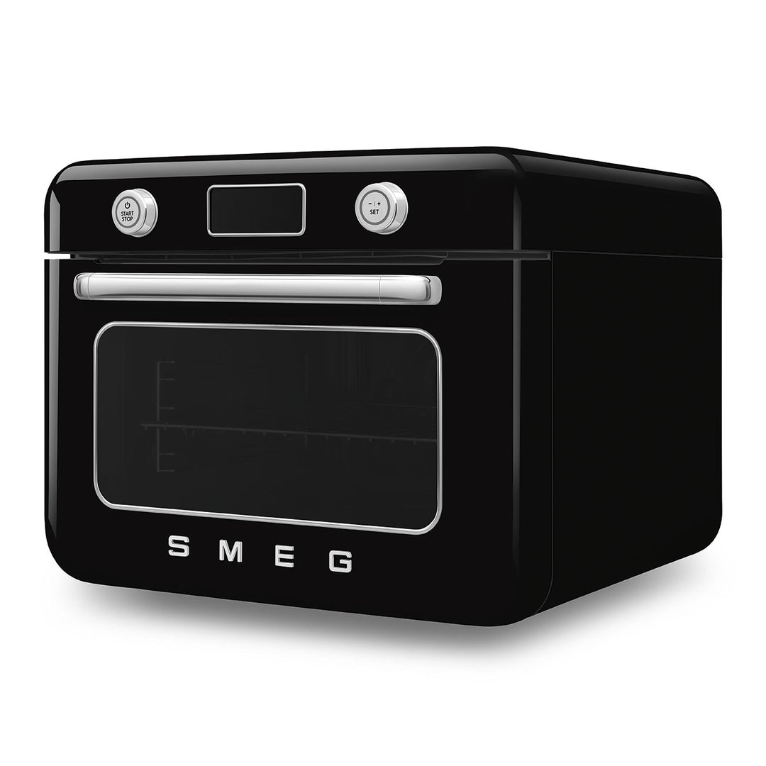 SMEG Fristående kombinationsångugn Svart, Högblank - 50's Style