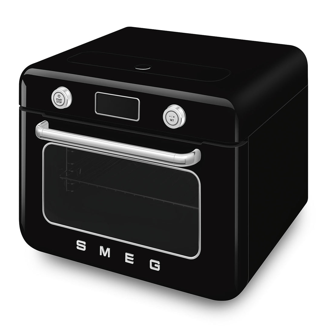 SMEG Fristående kombinationsångugn Svart, Högblank - 50's Style