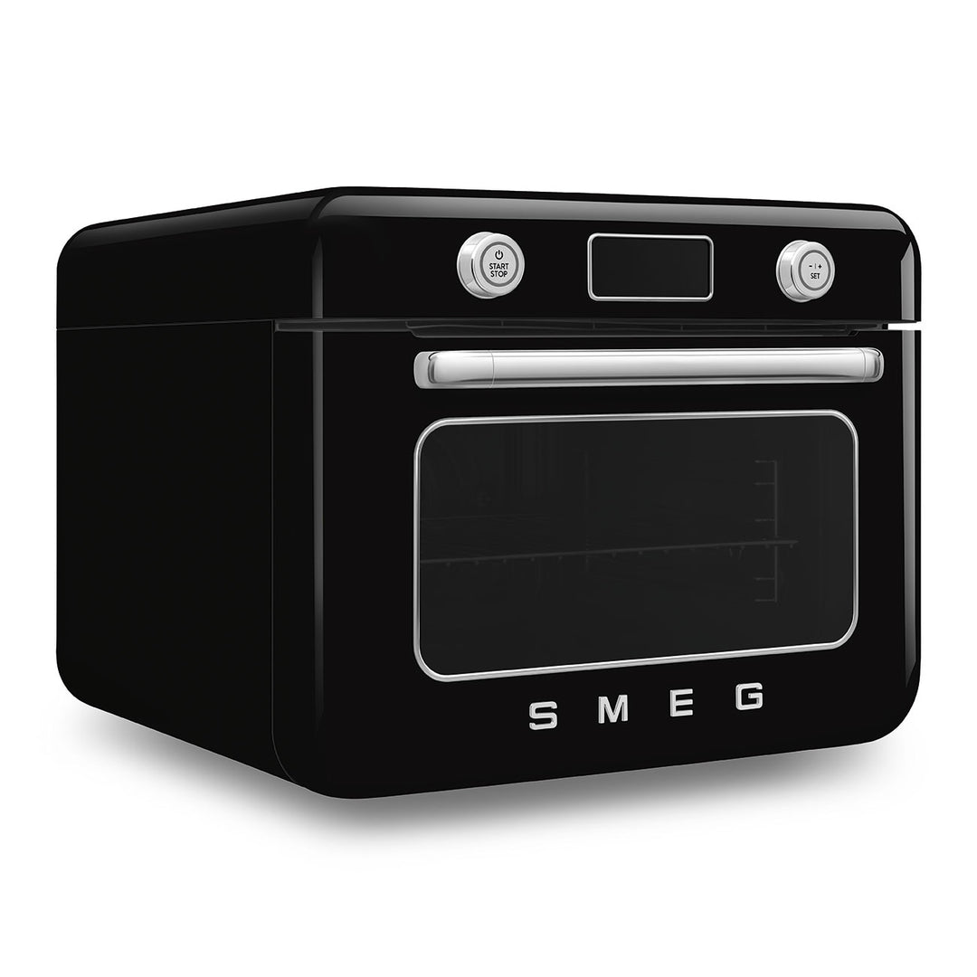 SMEG Fristående kombinationsångugn Svart, Högblank - 50's Style