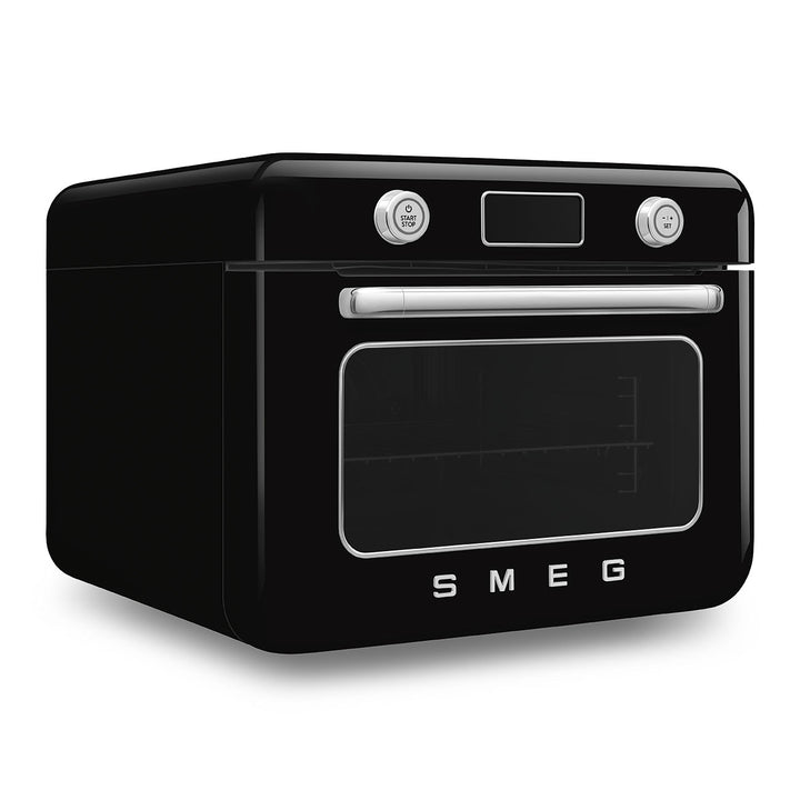SMEG Fristående kombinationsångugn Svart, Högblank - 50's Style