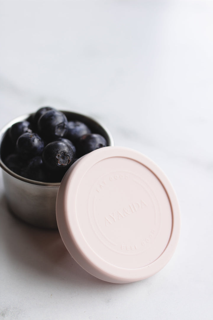 AYA&IDA Snackbehållare - Mörkgrå / Soft Rose - 100ML
