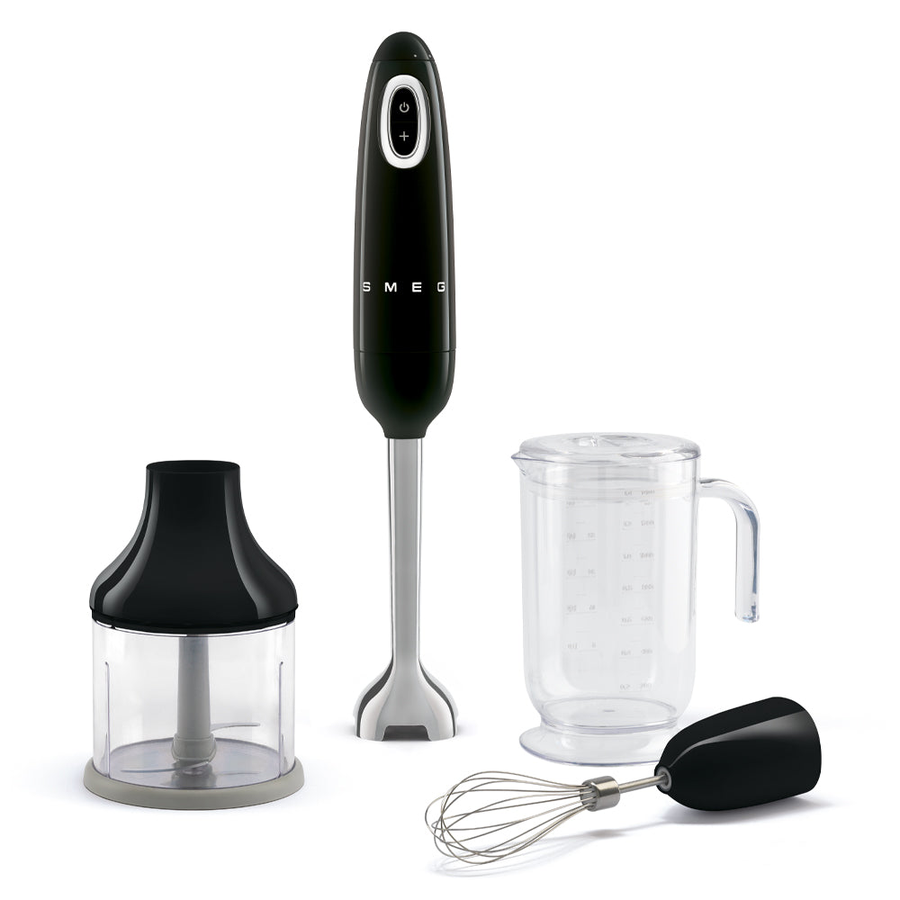 SMEG Stavmixer med tillbehör Svart, Högblank - 50's Style