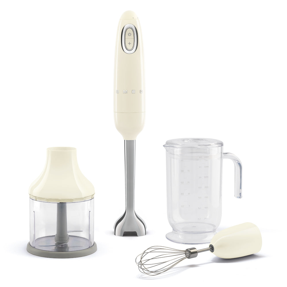 SMEG Stavmixer med tillbehör Creme, Högblank - 50's Style