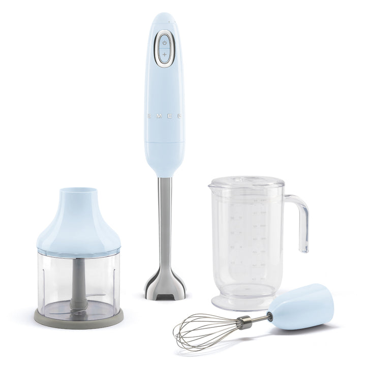 SMEG Stavmixer med tillbehör Pastellblå, Högblank - 50's Style