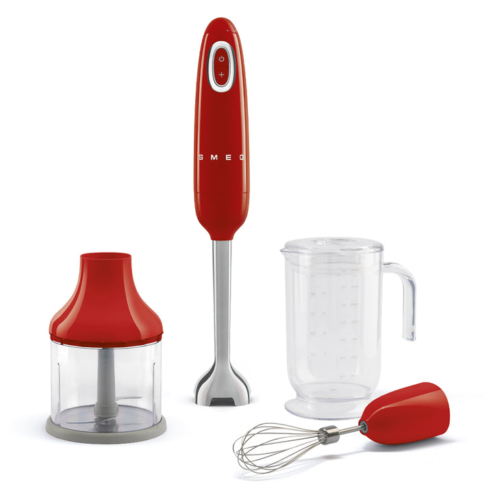 SMEG Stavmixer med tillbehör Röd, Högblank - 50's Style