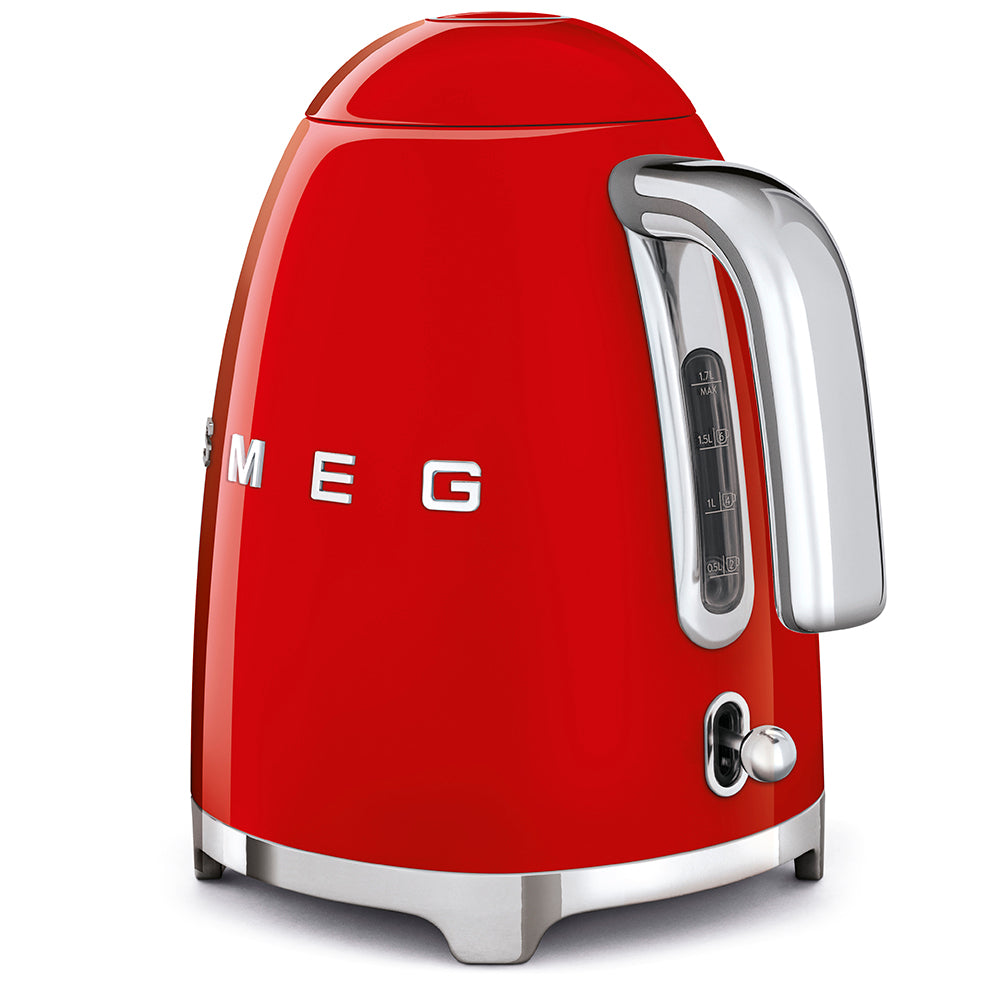 SMEG Vattenkokare Röd, Högblank 1,7l - 50's Style