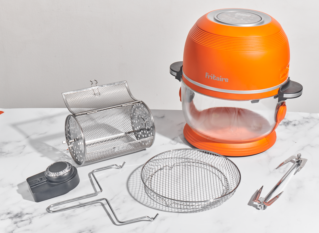 Fritaire Air Fryer med 4,8 Lglasskål Orange