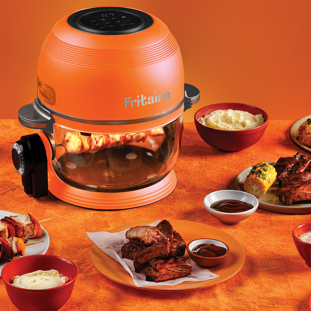Fritaire Air Fryer med 4,8 Lglasskål Orange