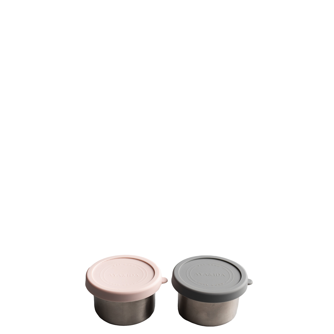 AYA&IDA Snackbehållare - Mörkgrå / Soft Rose - 100ML