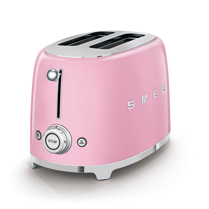 SMEG Brödrost för 2 skivor Rosa, Högblank