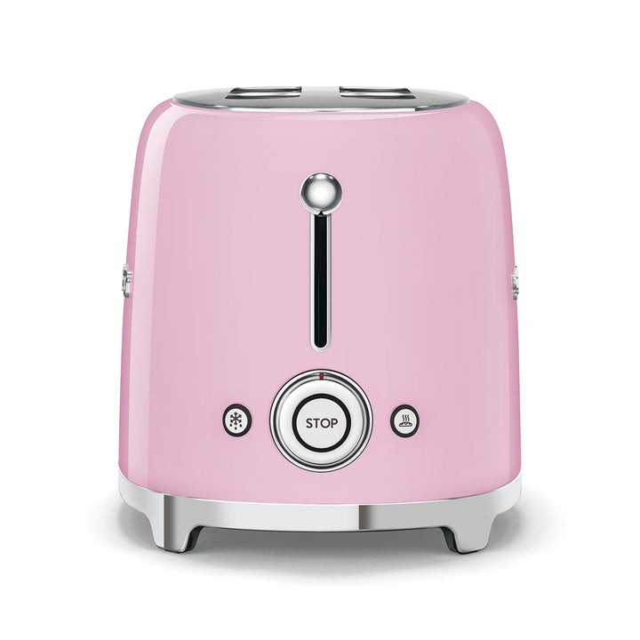 SMEG Brödrost för 2 skivor Rosa, Högblank