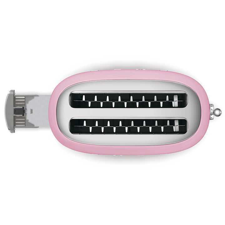 SMEG Brödrost för 4x2 skivor Rosa, Högblank