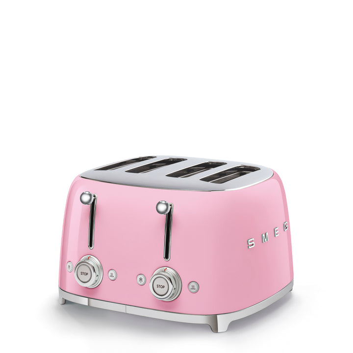SMEG Brödrost för 4x2 skivor Rosa, Högblank