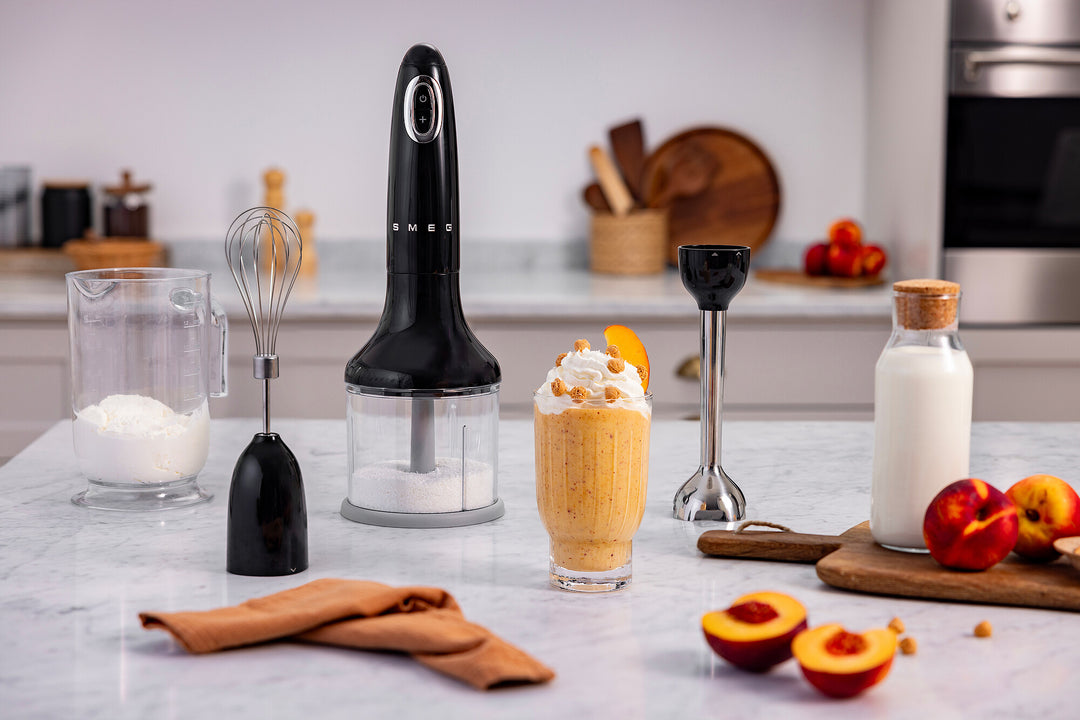 SMEG Stavmixer med tillbehör Svart, Högblank - 50's Style
