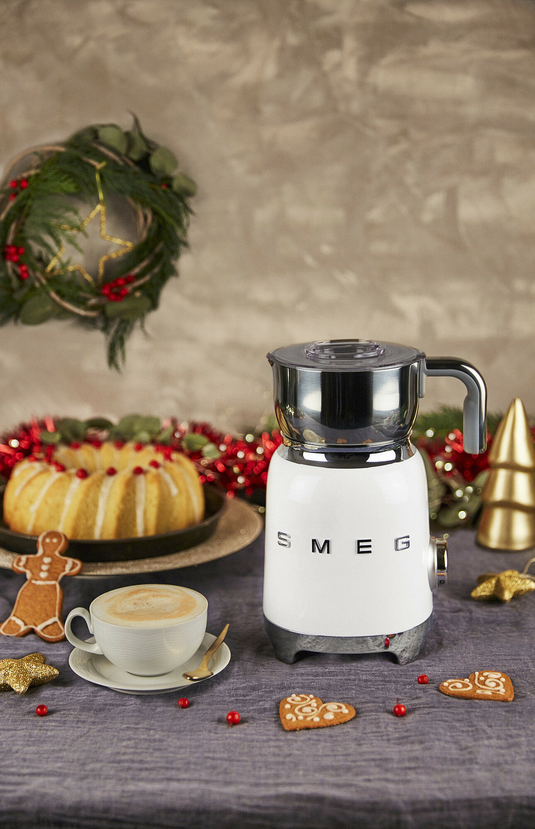 SMEG Mjölkskummare Vit, Högblank - 50's Style