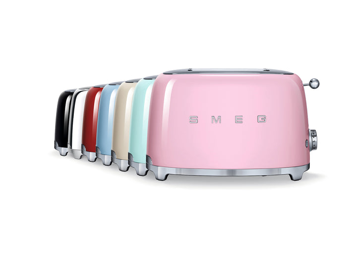 SMEG Brödrost för 2 skivor Rosa, Högblank