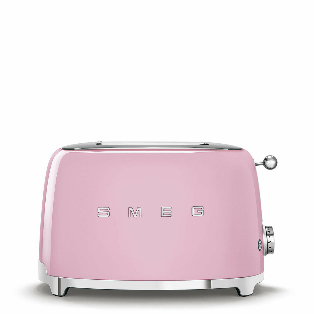 SMEG Brödrost för 2 skivor Rosa, Högblank