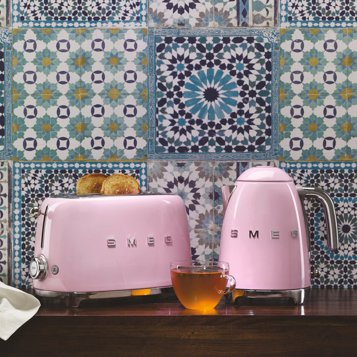 SMEG Brödrost för 4x2 skivor Rosa, Högblank