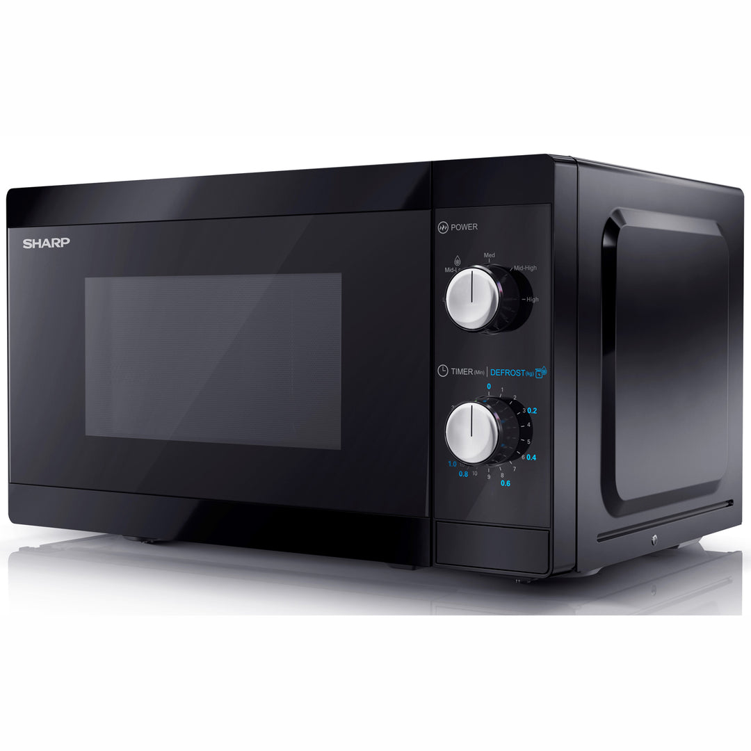 Sharp Mikrovågsugn 20l Mekanisk panel 800W Black
