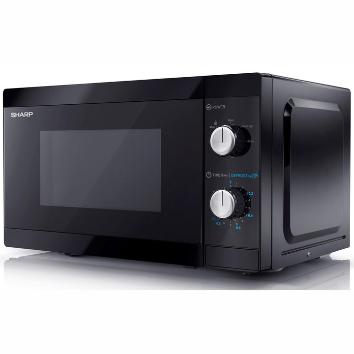 Sharp Mikrovågsugn 20l Mekanisk panel 800W Black