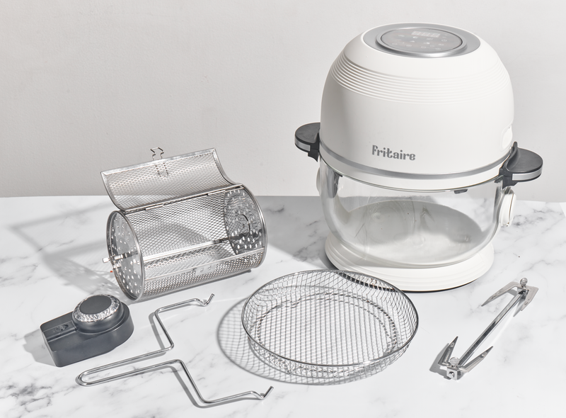 Fritaire Air Fryer med 4,8 Lglasskål Vit