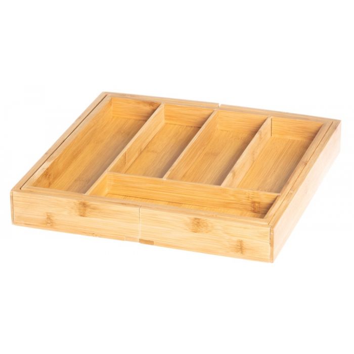 MAKU Justerbar bestickslåda, bambu