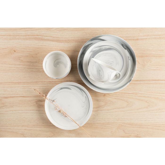 MAKU Tallrik, marmor 26 cm, 4-Pack