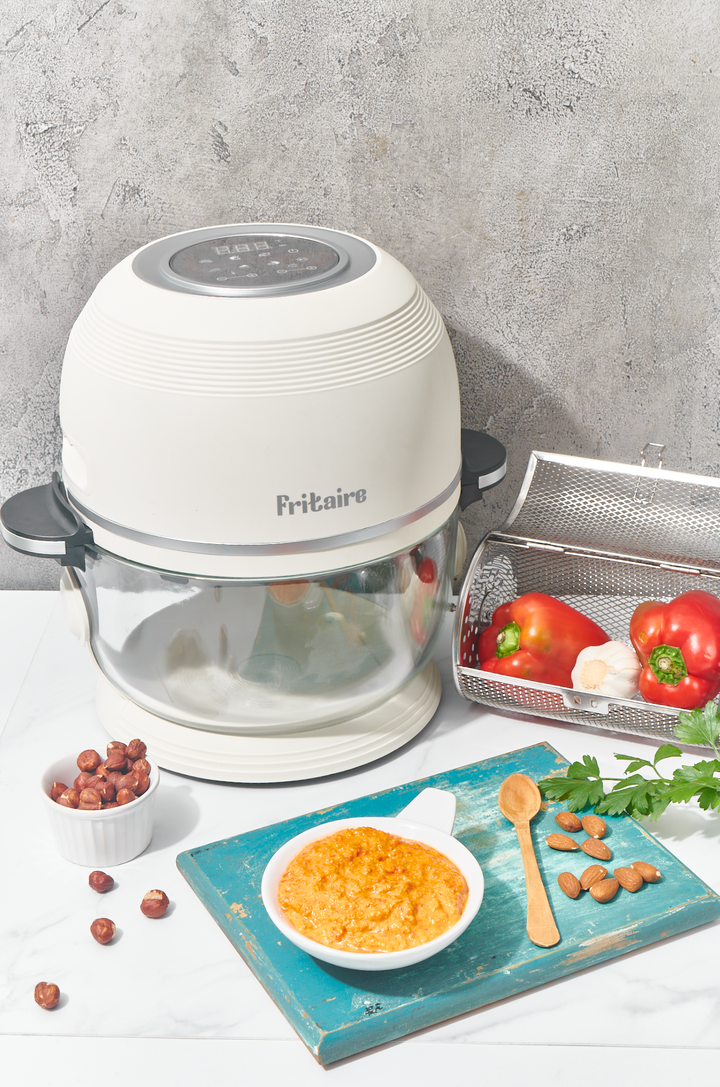 Fritaire Air Fryer med 4,8 Lglasskål Vit