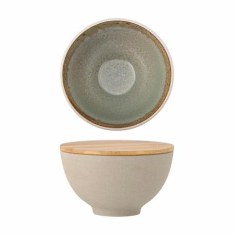 Bloomingville Lee Bowl w/Lid, Nature, Stoneware