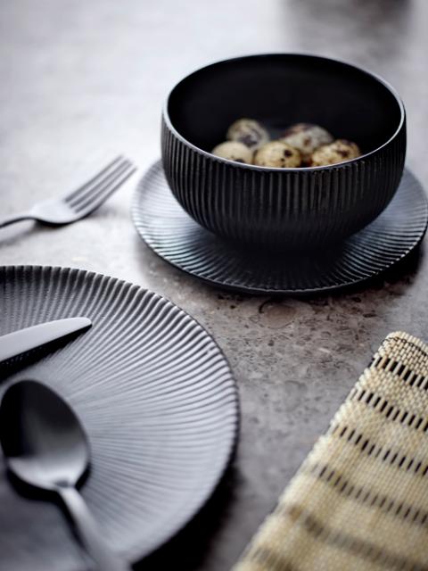 Bloomingville Neri Bowl, Black, Stoneware, 6-Pack