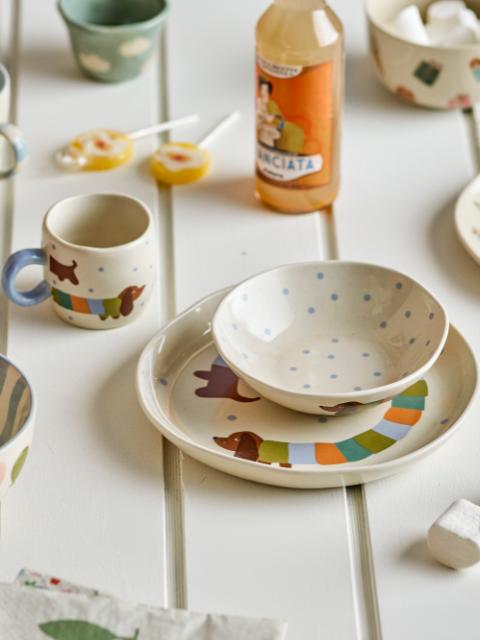 Bloomingville Charlie Tableware Set, Blue, Stoneware