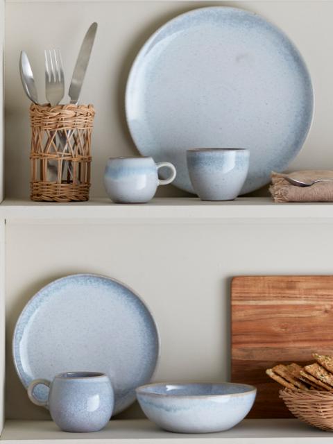 Bloomingville Paula Breakfast Set, Blue, Stoneware