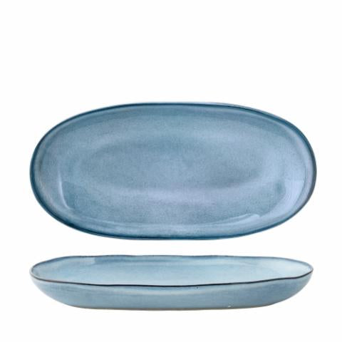 Bloomingville Sandrine Serving Plate, Blue, Stoneware