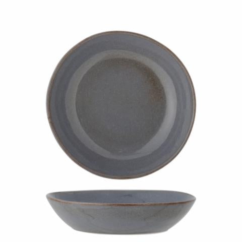 Bloomingville Sandrine Plate Deep, Grey, Stoneware, 2-Pack