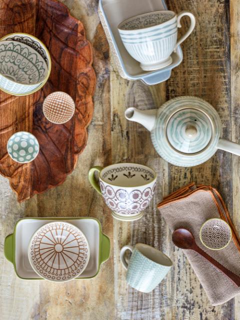 Bloomingville Maple Mug, Brown, Stoneware, 6-Pack