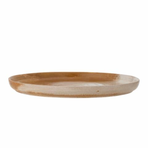Bloomingville Dahlia Serving Plate, Brown, Stoneware