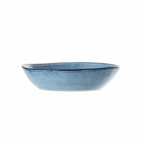 Bloomingville Sandrine Plate Deep, Blue, Stoneware, 2-Pack