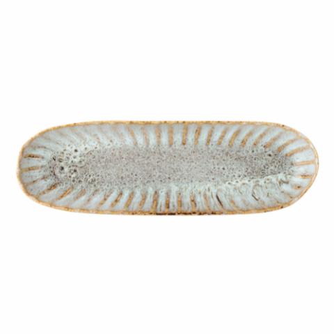 Bloomingville Fleur Serving Plate, Nature, Stoneware, 2-Pack