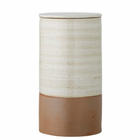 Bloomingville Okan Jar w/Lid, Brown, Stoneware