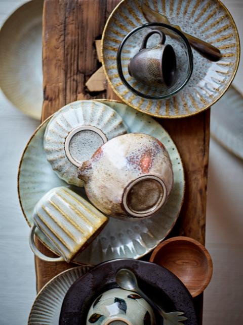 Bloomingville Fleur Bowl, Nature, Stoneware, 2-Pack