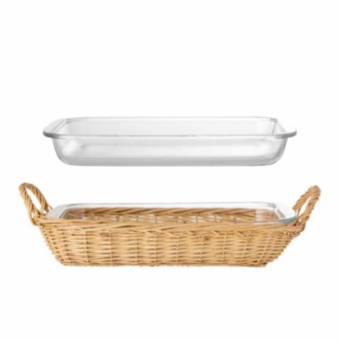 Bloomingville Mariam Oven Dish w/Basket, Clear, Glass