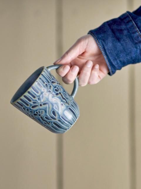 Bloomingville Samsin Mug, Blue, Stoneware, 6-Pack