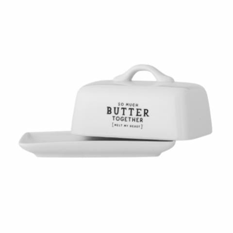 Bloomingville Wendy Butter Box, White, Stoneware