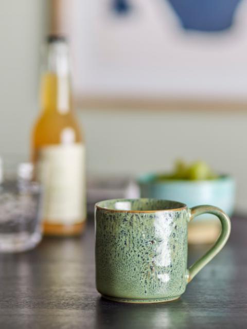 Feras Mug, Green, Stoneware, 6-Pack