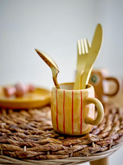 Bloomingville Kittie Tableware Set, Brown, Stoneware