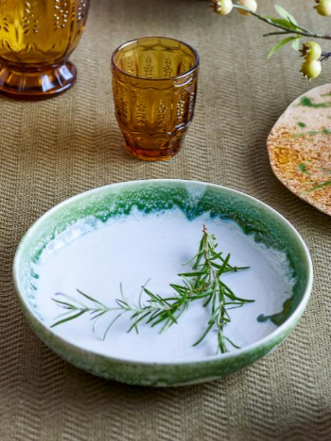 Bloomingville Prim Serving Plate, Green, Stoneware