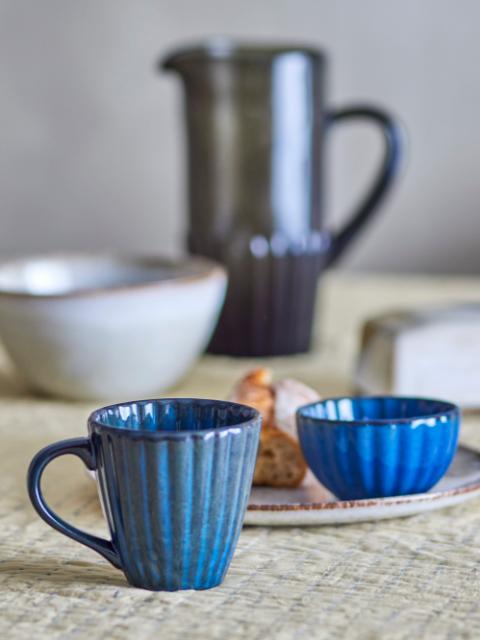 Bloomingville Latina Mug, Blue, Stoneware, 6-Pack