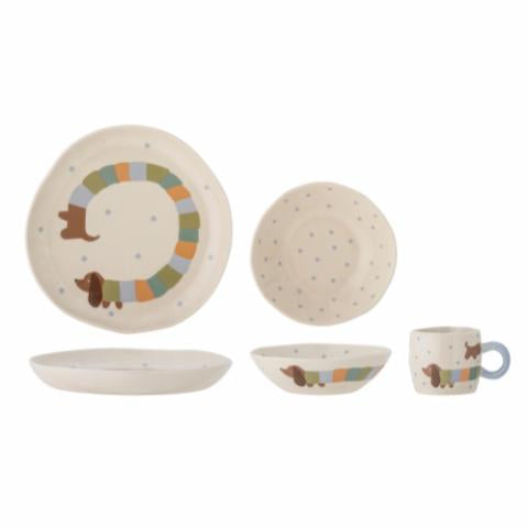 Bloomingville Charlie Tableware Set, Blue, Stoneware