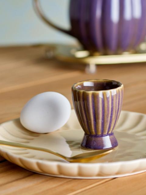 Latina Egg Cup, Purple, Stoneware, 6-Pack